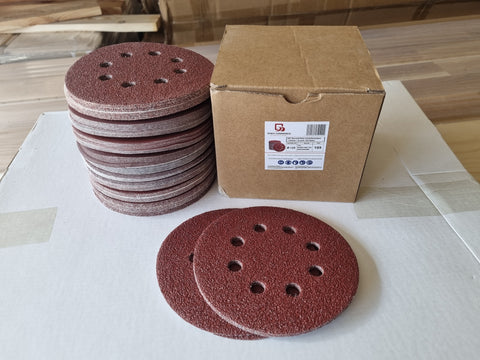 Schleifpapier Set – 105 Stück, 125mm Klett, Profi Schleifscheiben Rund mit 8 Loch für Exzenterschleifer (Körnung 40/60/100/150/240/320/600)