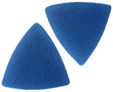 Zirkonkorund Klett-Schleifdreiecke, 82x82x82 mm, speziell für Deltaschleifer. Hochwertiges Schleifmittel für präzise Detail- und Kantenbearbeitung bei Holz- und Metallprojekten.