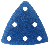 Zirkonkorund Klett-Schleifdreiecke, 93x93x93 mm, speziell für Deltaschleifer. Hochwertiges Schleifmittel für präzise Detail- und Kantenbearbeitung bei Holz- und Metallprojekten.