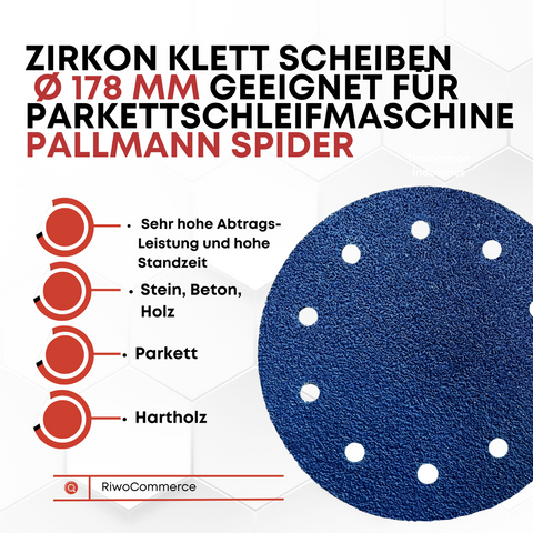 Professionelle Zirkon Schleifscheibe Ø 178 mm – Hohe Abtragsleistung und lange Standzeit