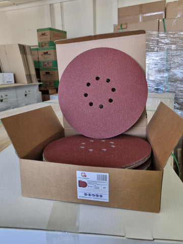 Universelles Schleifpapier-Set 225mm – 50 Klett-Schleifscheiben mit 8-Loch für präzises Arbeiten mit Exzenterschleifern. Verschiedene Körnungen (40-240) für vielseitige Anwendungen.