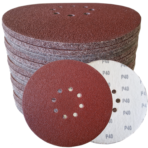 Hochwertige Schleifscheiben für Exzenterschleifer – 50 Stück 225mm Klett-Schleifpapier mit 8-Loch für effiziente Staubabsaugung. Körnung 40/60/80/120/240 – Perfekt für Holz, Metall & Farbe.