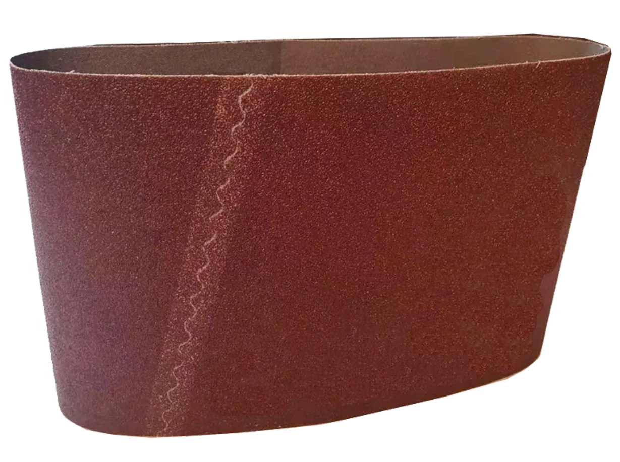 Korund Aluminiumoxid Gewebe-Schleifband, 200 x 750 mm, ideal für Bodenschleifmaschinen. Hochwertiges Schleifmittel für präzise Holz- und Metallbearbeitung.