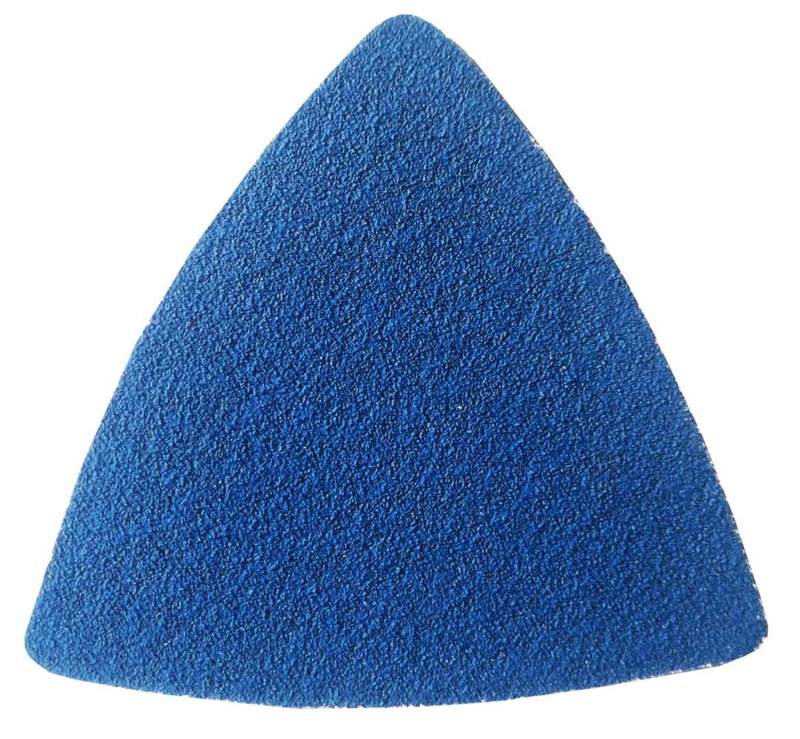 Zirkonkorund Klett-Schleifdreiecke, 93x93x93 mm, speziell für Deltaschleifer. Hochwertiges Schleifmittel für präzise Detail- und Kantenbearbeitung bei Holz- und Metallprojekten