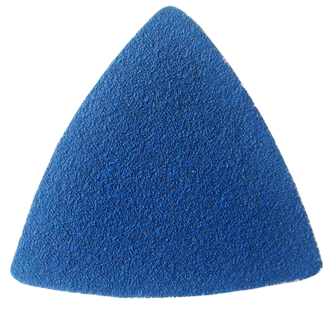 Zirkon Velcro sanding triangles - For delta sanders 82x82x82 mm Self-adhesive