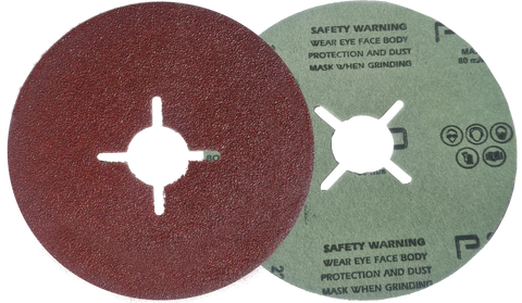 Korund Aluminiumoxid Fiberschleifscheibe, Ø 115 mm, für Winkelschleifer und Trennschleifer. Hochleistungs-Schleifscheibe für präzise und effiziente Materialbearbeitung.