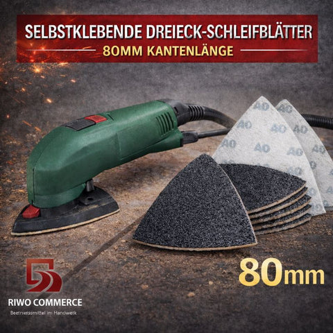 Siliziumkarbid Dreieck-Schleifblatt 80 mm passend für FEIN MultiMaster Start und Top