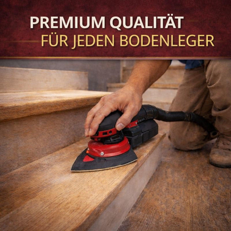 Dreieck-Schleifblatt 80 x 80 mm für ideal für Ecken, Treppenabsätze und Treppenstufen Schleifen mit starker Klettaufnahme