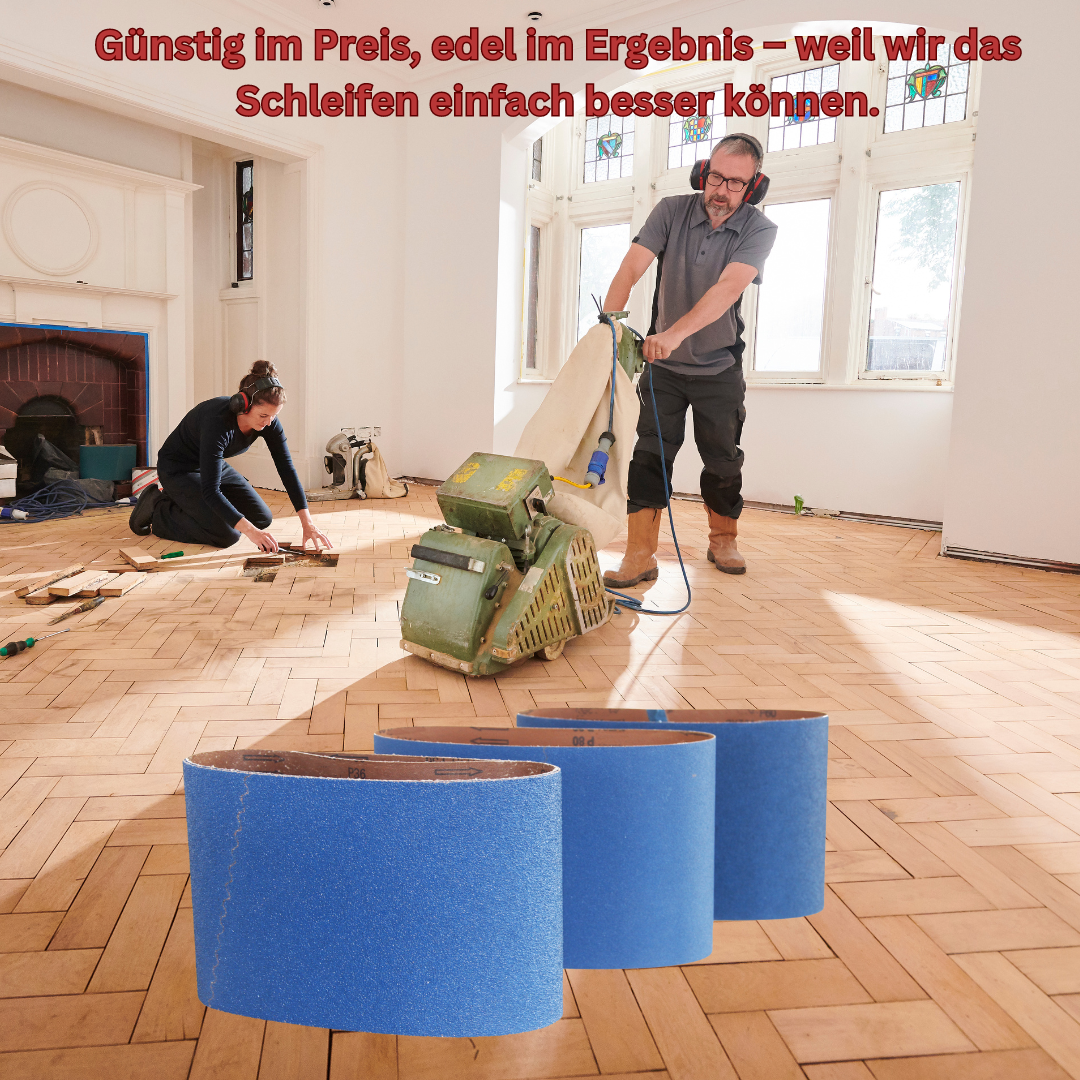 Zirkon Gewebe-Schleifband, 200 x 750 mm, geeignet für Bodenschleifmaschinen. Hochwertiges Schleifmittel für präzise Holz- und Metallbearbeitung.