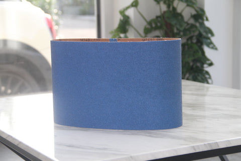 Zirkon Gewebe-Schleifband, 200 x 750 mm, geeignet für Bodenschleifmaschinen. Hochwertiges Schleifmittel für präzise Holz- und Metallbearbeitung.