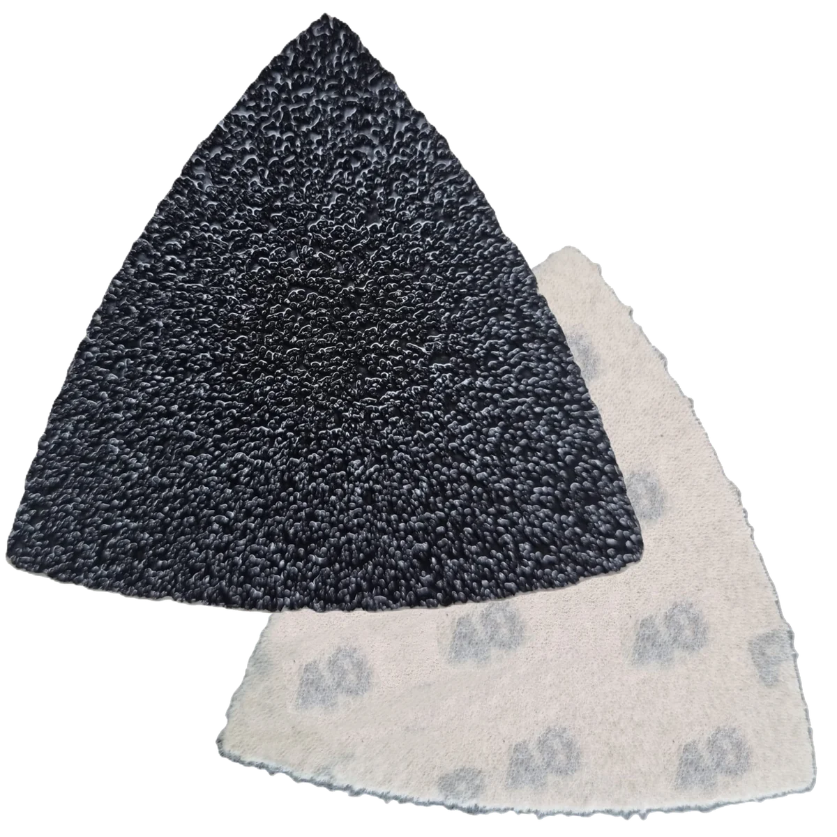 Dreieck‑Schleifblätter 80 mm Kantenlänge Siliziumkarbid ungelocht, für Multitool Oszillierer, 