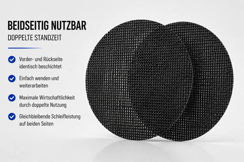 Beidseitig verwendbares 406 mm Siliziumkarbid-Schleifgitter mit identischer Schleiffläche auf Vorder- und Rückseite. Wirtschaftliche Lösung für professionelle Bodenbearbeitung und Renovierungsarbeiten.