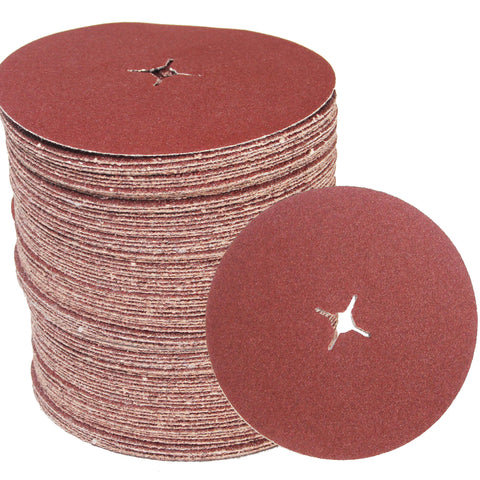 Korund Aluminiumoxid Klett-Schleifscheiben, Ø 150 mm und Ø 180 mm, ideal für präzise Schleifarbeiten. Hochwertiges Schleifmittel für Holz- und Metallbearbeitung.