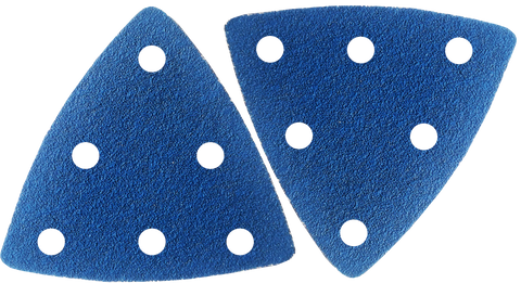 Zirkon Triângulos de lixar com velcro e 6 furos - Para lixadoras delta 93x93x93 mm