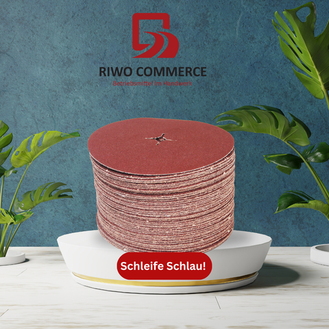 Korund Aluminiumoxid Klett-Schleifscheiben, Ø 150 mm und Ø 180 mm, ideal für präzise Schleifarbeiten. Hochwertiges Schleifmittel für Holz- und Metallbearbeitung.