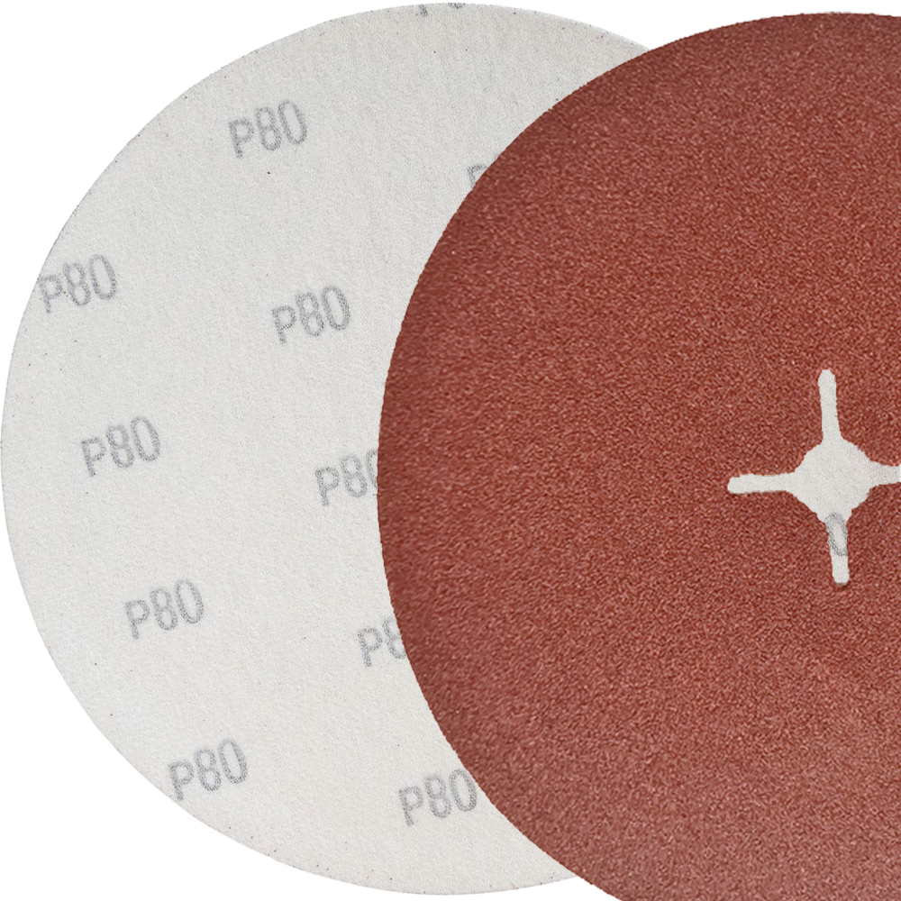 Korund Aluminiumoxid Klett-Schleifscheiben, Ø 150 mm und Ø 180 mm, ideal für präzise Schleifarbeiten. Hochwertiges Schleifmittel für Holz- und Metallbearbeitung.