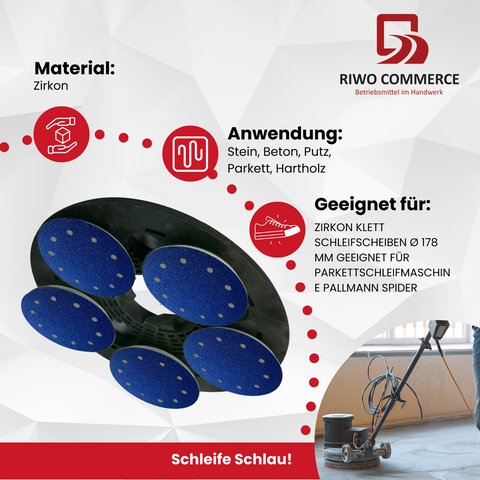 Industriequalität Schleifscheiben 178 mm – Optimale Staubabsaugung durch 10-Loch-System