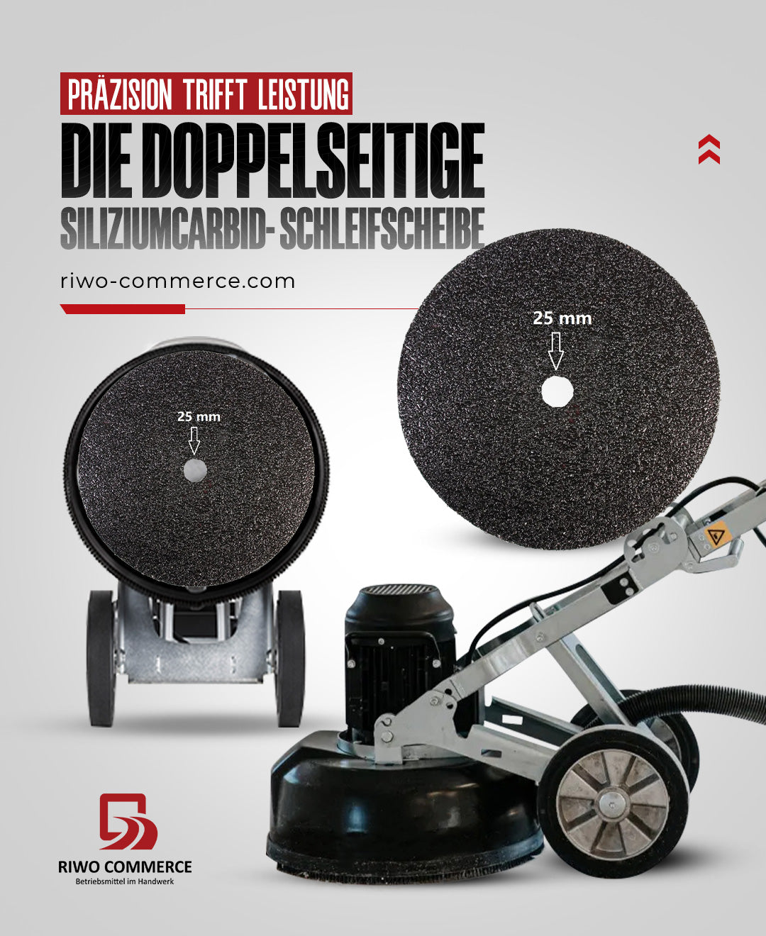 20er-Pack Doppel-Schleifscheiben Ø 406 mm Siliziumkarbid – Profi-Großgebinde für Bodenschleifen