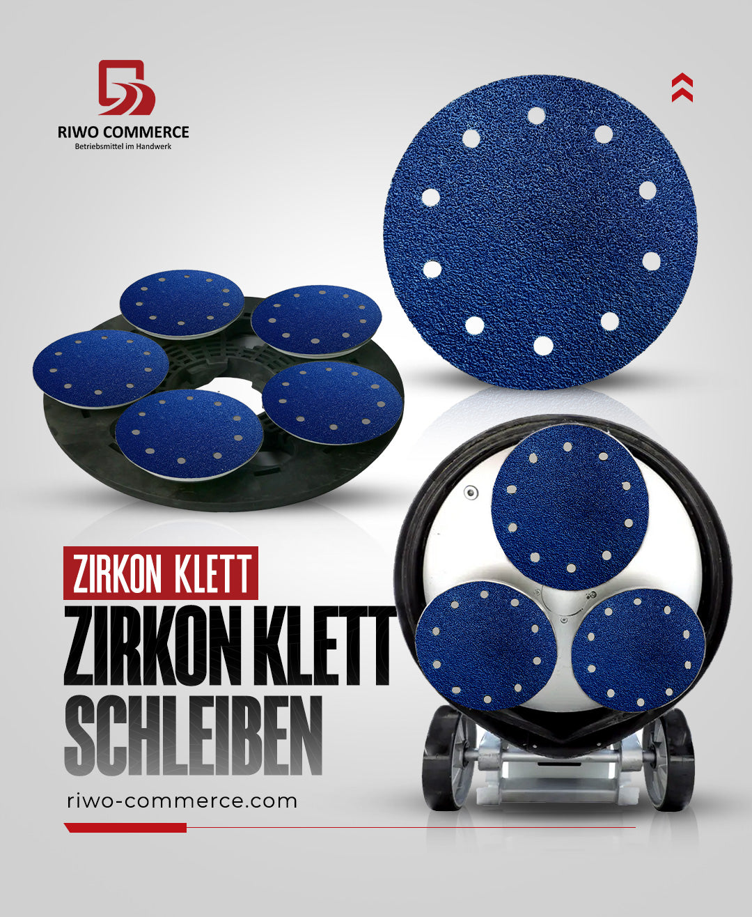 Discos lijadores de velcro de circonio Ø 178 mm 10 agujeros