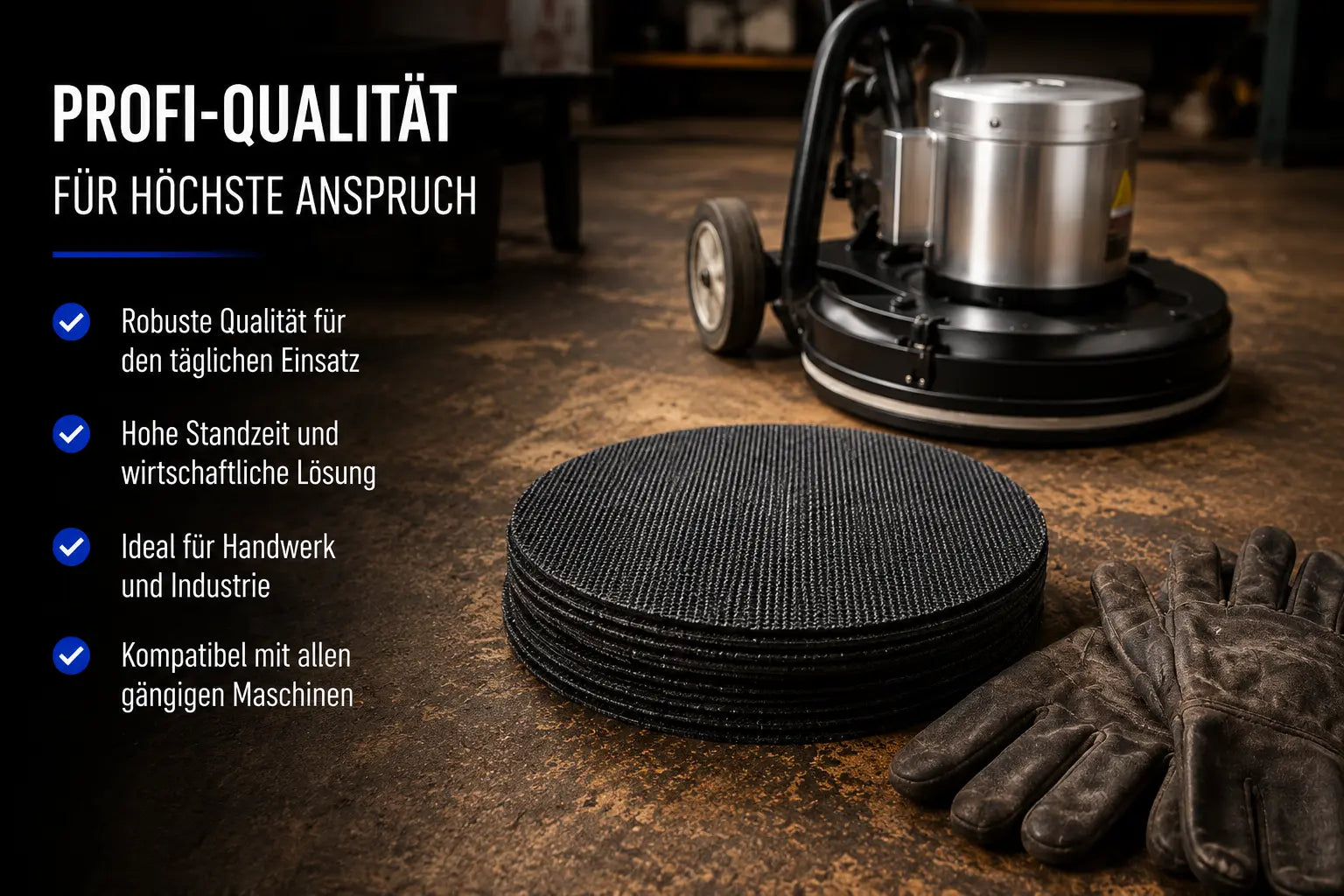 Professionelles Schleifgitter für Handwerk, Industrie und Gebäudesanierung. Hohe Standzeit, wirtschaftlicher Einsatz und optimale Ergebnisse bei Parkett-, Beton-, Estrich- und Steinbodenbearbeitung.