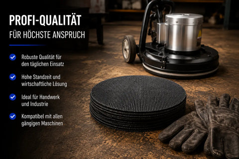 Professionelles Schleifgitter für Handwerk, Industrie und Gebäudesanierung. Hohe Standzeit, wirtschaftlicher Einsatz und optimale Ergebnisse bei Parkett-, Beton-, Estrich- und Steinbodenbearbeitung.