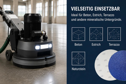 Zirkon Klettscheibe Ø 200 mm für Beton, Estrich, Terrazzo und Naturstein